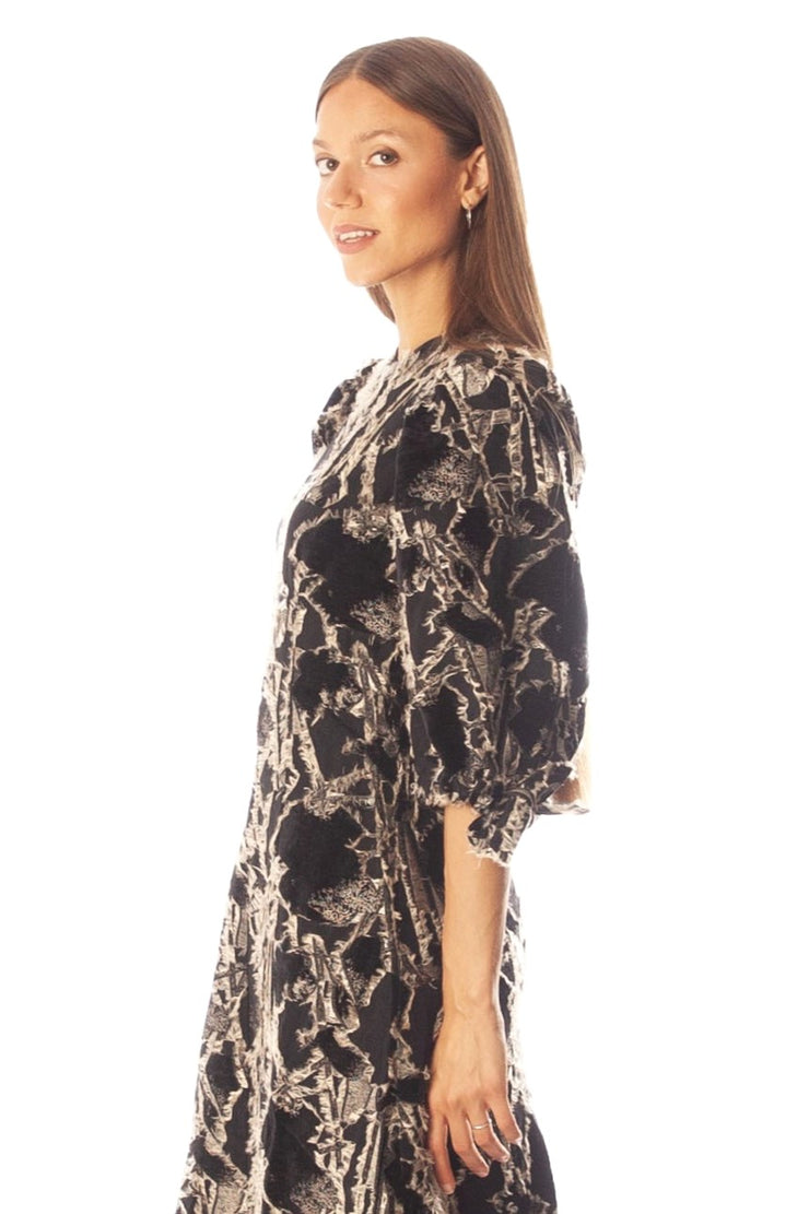 Fit+Flare Specialty Brocade Dress