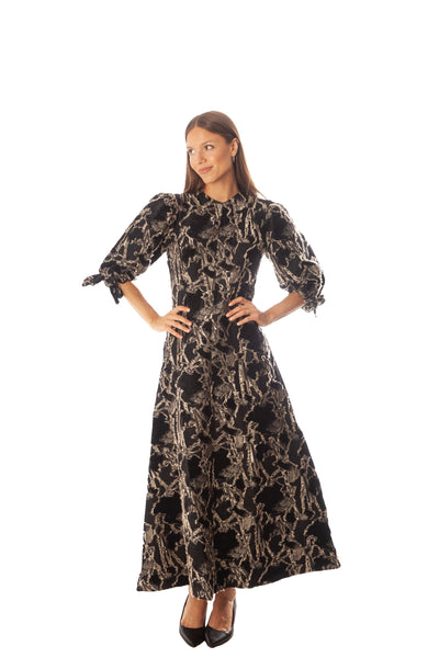 Fit+Flare Specialty Brocade Dress