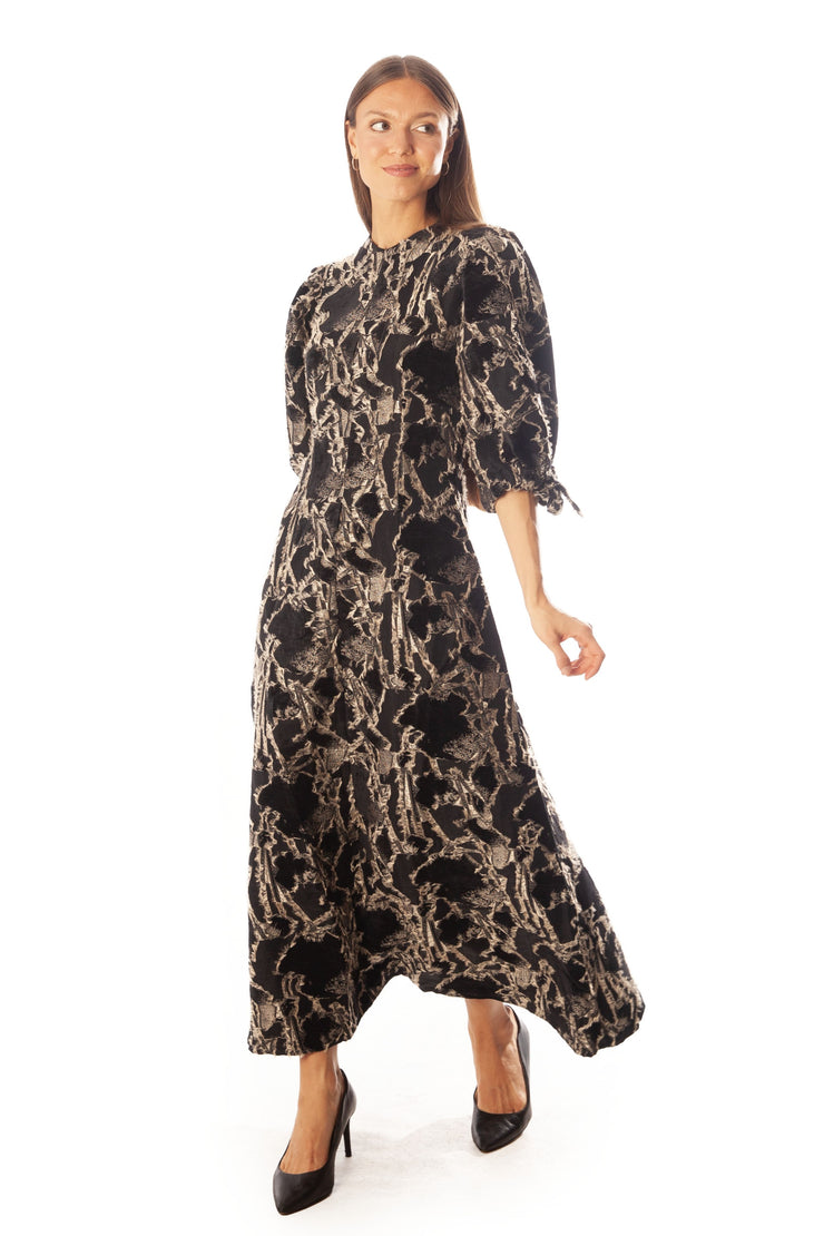 Fit+Flare Specialty Brocade Dress