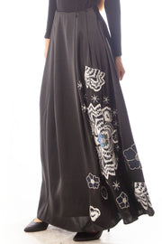 Beaded Flowers Bell Gown Skirt