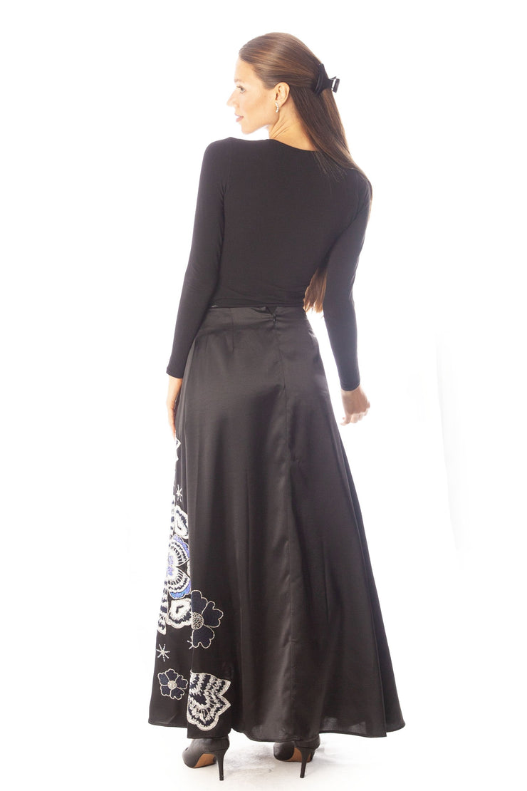 Beaded Flowers Bell Gown Skirt