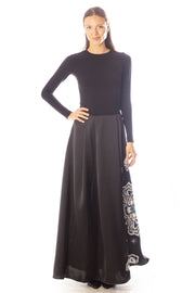 Beaded Flowers Bell Gown Skirt