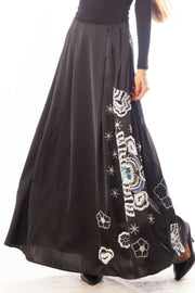 Beaded Flowers Bell Gown Skirt