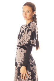 Mohair Flowers A Line Dress