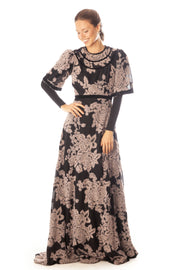 Mohair Flowers A Line Dress