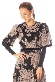 Mohair Flowers A Line Dress