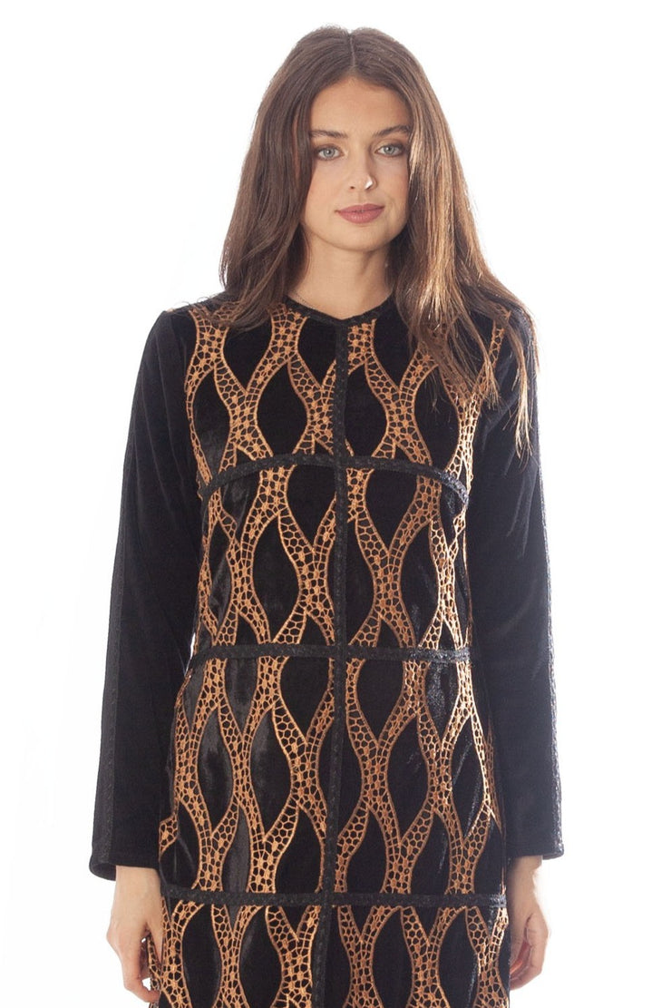 Velvet + Lace Sectional Dress