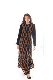 Velvet + Lace Sectional Dress