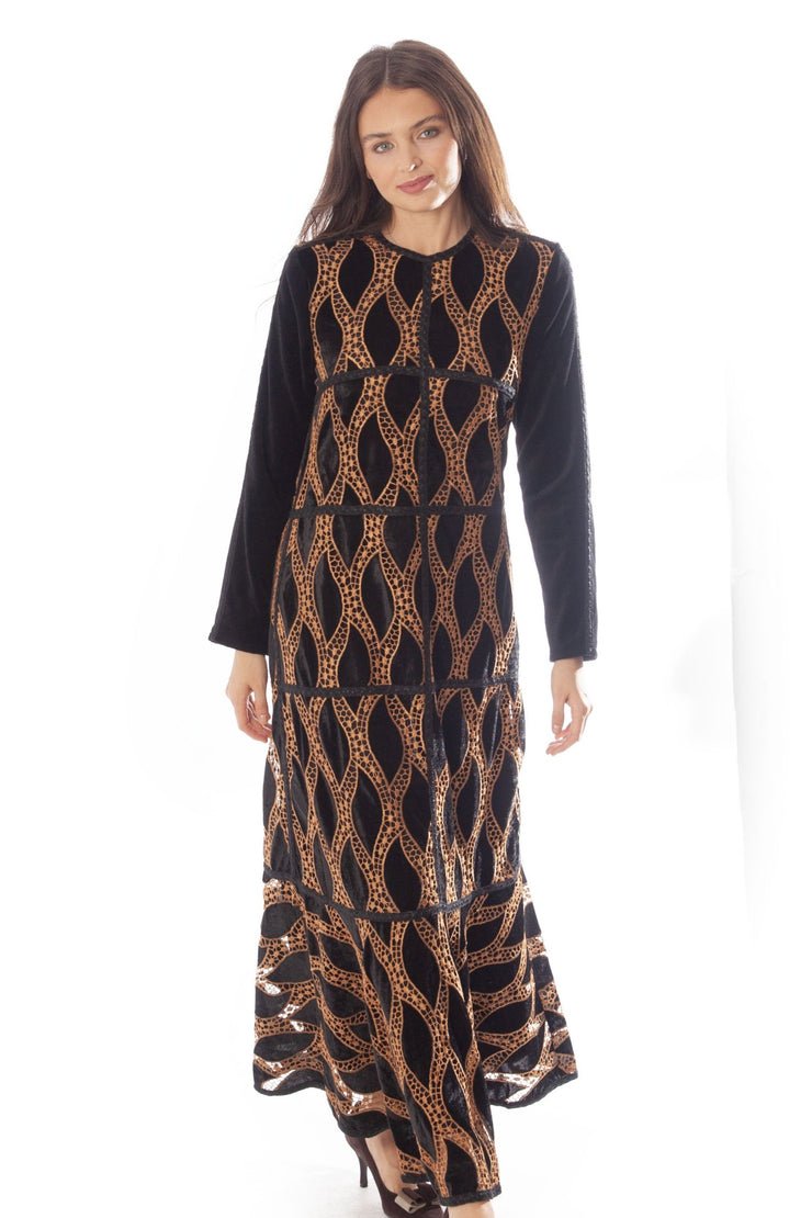 Velvet + Lace Sectional Dress