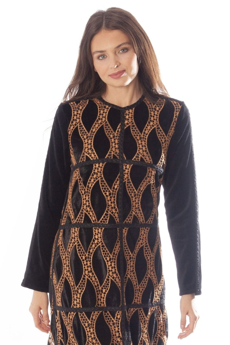 Velvet + Lace Sectional Dress