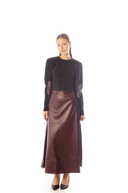 Vegan Leather A-line Skirt