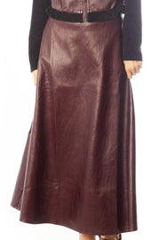 Vegan Leather A-line Skirt