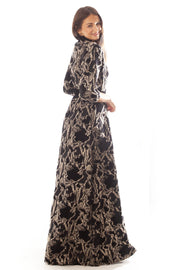 Beaded Collar Gown