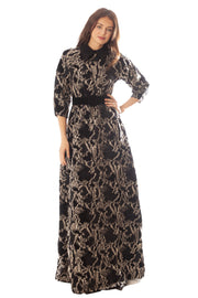 Beaded Collar Gown
