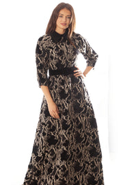 Beaded Collar Gown