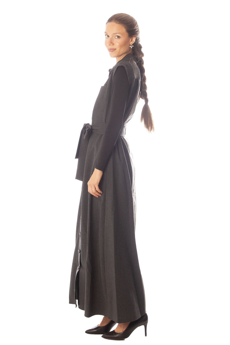 Back Striped Detail Sleeveless Dress