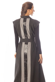 Back Striped Detail Sleeveless Dress