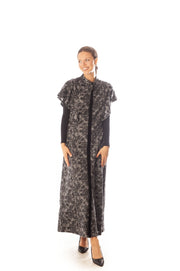 Floral Scrolls A Line Sleeveless Dress