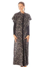 Floral Scrolls A Line Sleeveless Dress