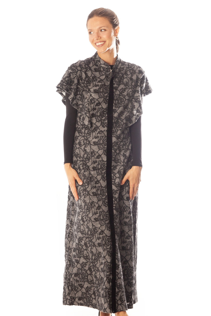 Floral Scrolls A Line Sleeveless Dress