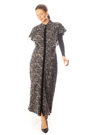 Floral Scrolls A Line Sleeveless Dress