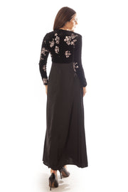 Sequin Velvet Top Empire Dress