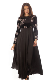 Sequin Velvet Top Empire Dress