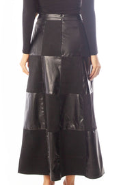 Patchwork Suede Skirt