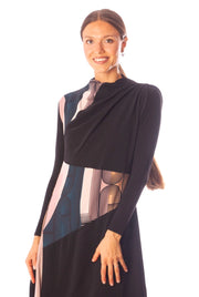 Psychedelic Combo Print Dress