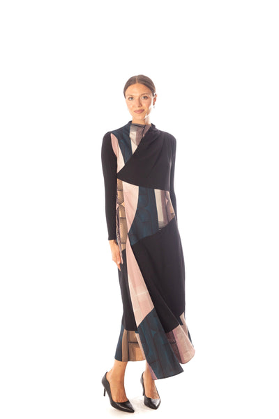 Psychedelic Combo Print Dress