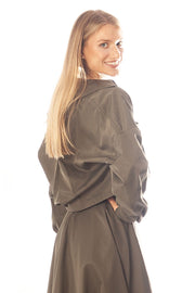 Cargo Pockets Zip Up Jacket