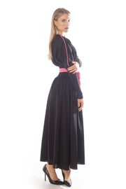 Neon Piped Waisted Dress