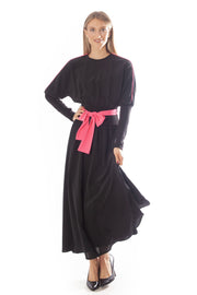 Neon Piped Waisted Dress