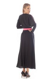 Neon Piped Waisted Dress