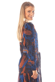 Scribble Print Mesh Dress