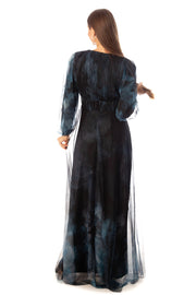 Pleated Bodice+V Waist Pleated Gown