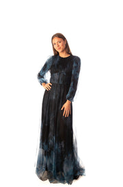 Pleated Bodice+V Waist Pleated Gown