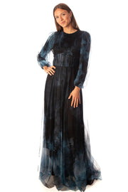 Pleated Bodice+V Waist Pleated Gown