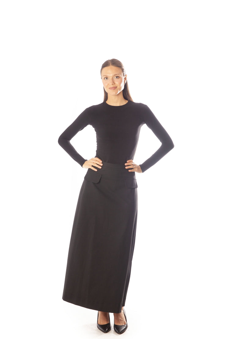 Slits Pockets Straight Skirt