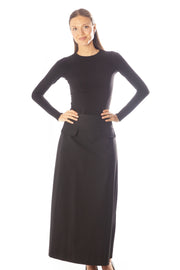 Slits Pockets Straight Skirt