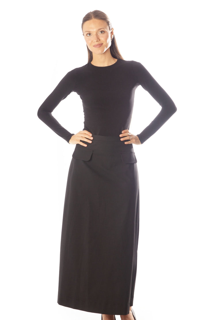 Slits Pockets Straight Skirt