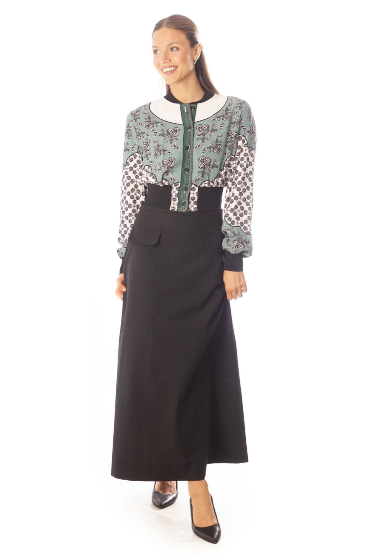 Slits Pockets Straight Skirt