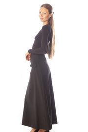 Slits Pockets Straight Skirt