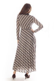 Pleated Knit Shimmer Dress