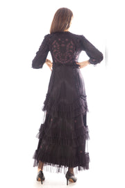 Tulle Layers Printed Dress