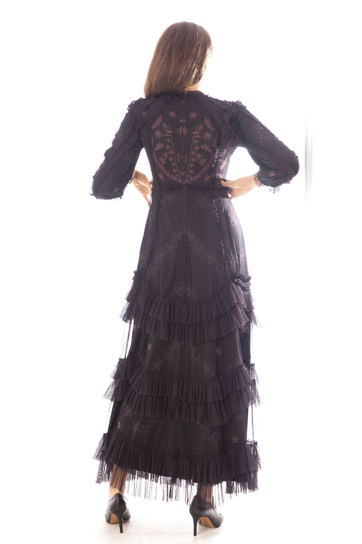 Tulle Layers Printed Dress