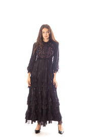 Tulle Layers Printed Dress