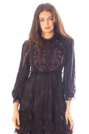 Tulle Layers Printed Dress