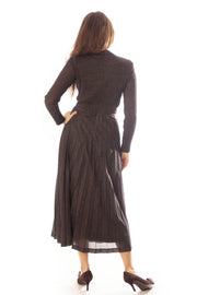 Knit Shimmer Dress w/Button Details