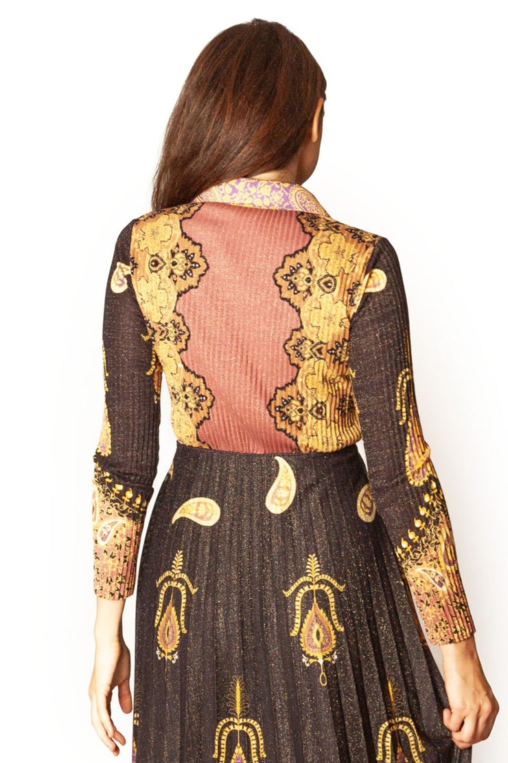 Shimmery Knit Pleated Dress